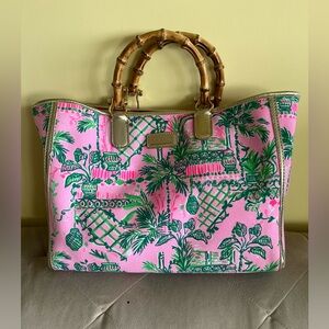 Lilly Pulitzer Greydon  Tote “always worth it” print NWOT